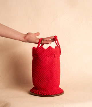 Knit Bucket Bag – Rojo