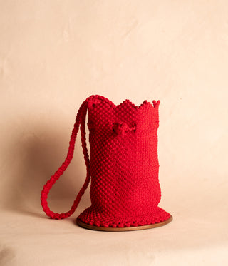 Knit Bucket Bag – Rojo