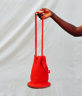 Knit Bucket Bag – Rojo